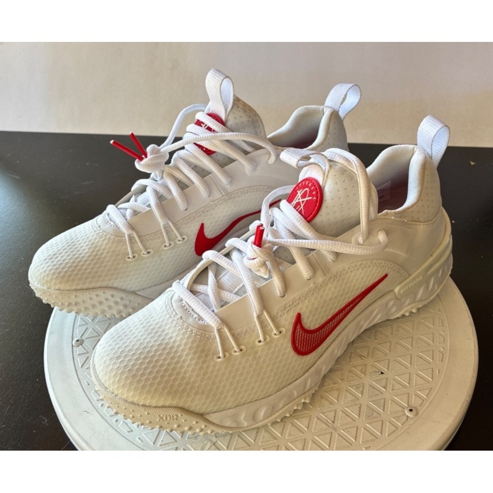 New Nike Huarache 9 Elite Lacrosse Size 6 Ohio State Buckeyes LAX Turf Shoes